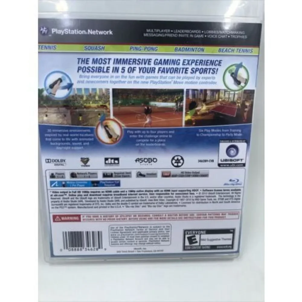*PS3- Racquet Sports For PlayStation 3. Pre Owned.